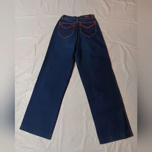 Pentimento Britania Flare Dark Blue Jeans with Red Stitching Size 7 NWOT